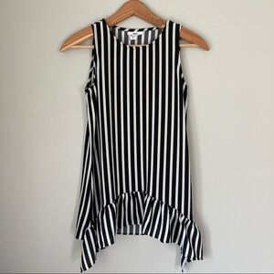 Bar III Sleeveless Striped Top Size Small